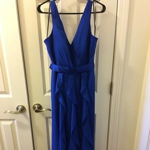 Vera Wang Chiffon bridesmaid dress Horizon blue